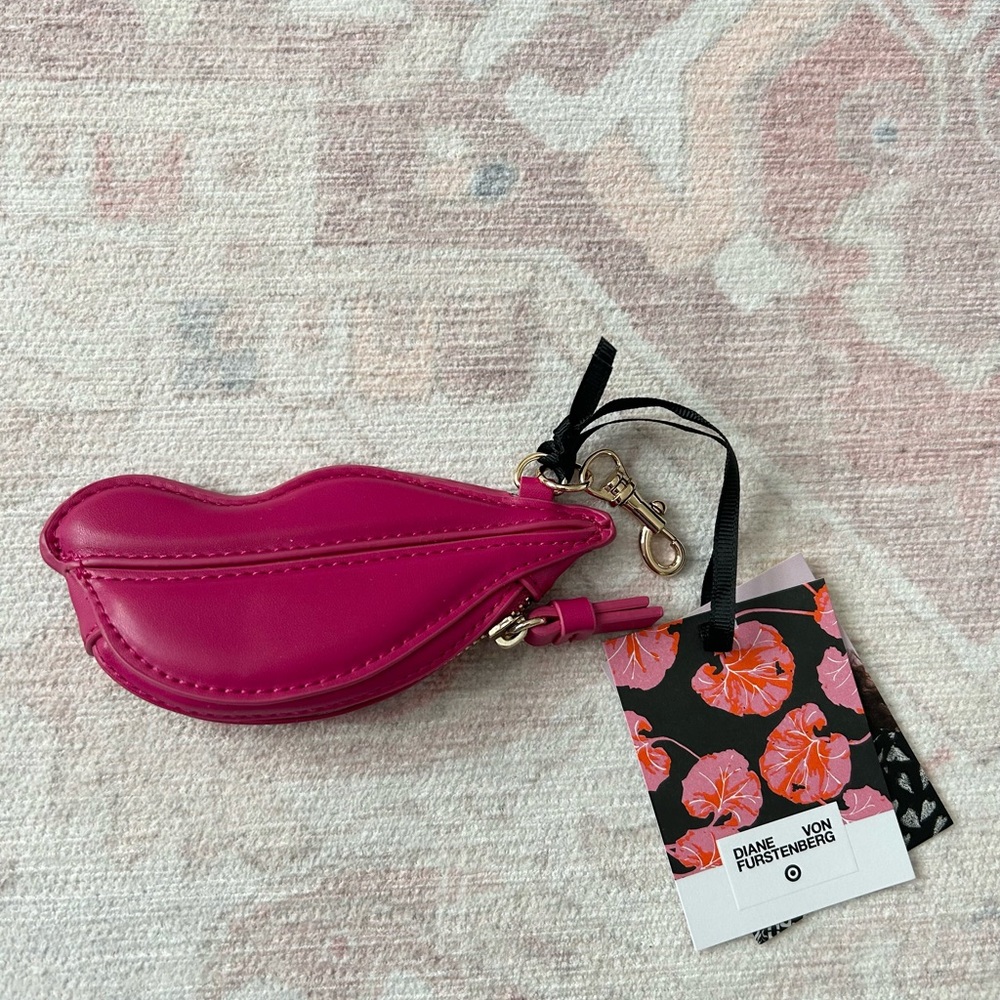 Diane von Furstenberg Pink Lip-Shaped Coin Purse